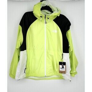 NWT The North Face Jacket Womens Green Black Windbreaker Hydrenaline Full Zip XL